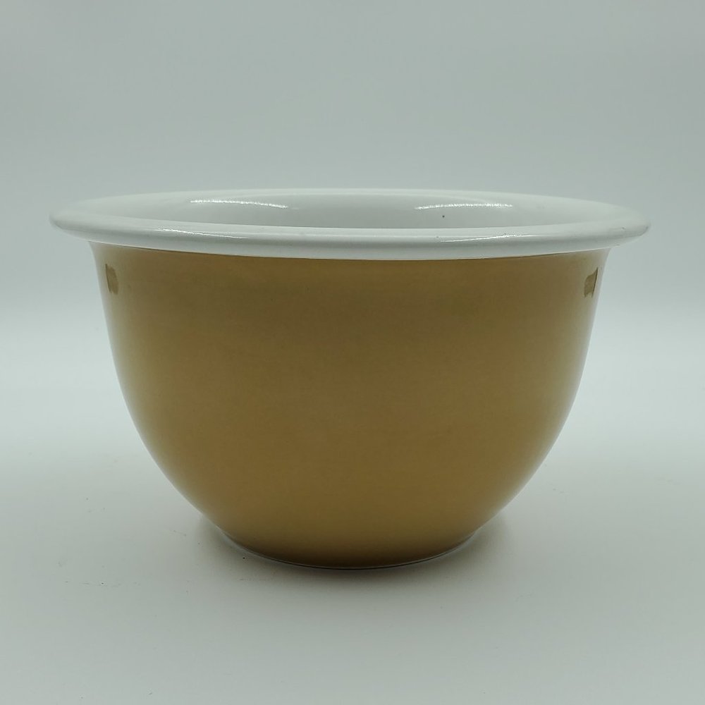 Corningware Stoneware Nesting Mixing Bowl Beige Mustard White 1 Quart